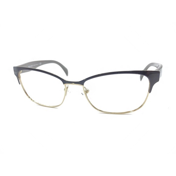 Prada VPR 65R DHO-1O1 Brown Gold Cat Eye Eyeglasses Frames 53-16 140 Italy - Picture 8 of 12